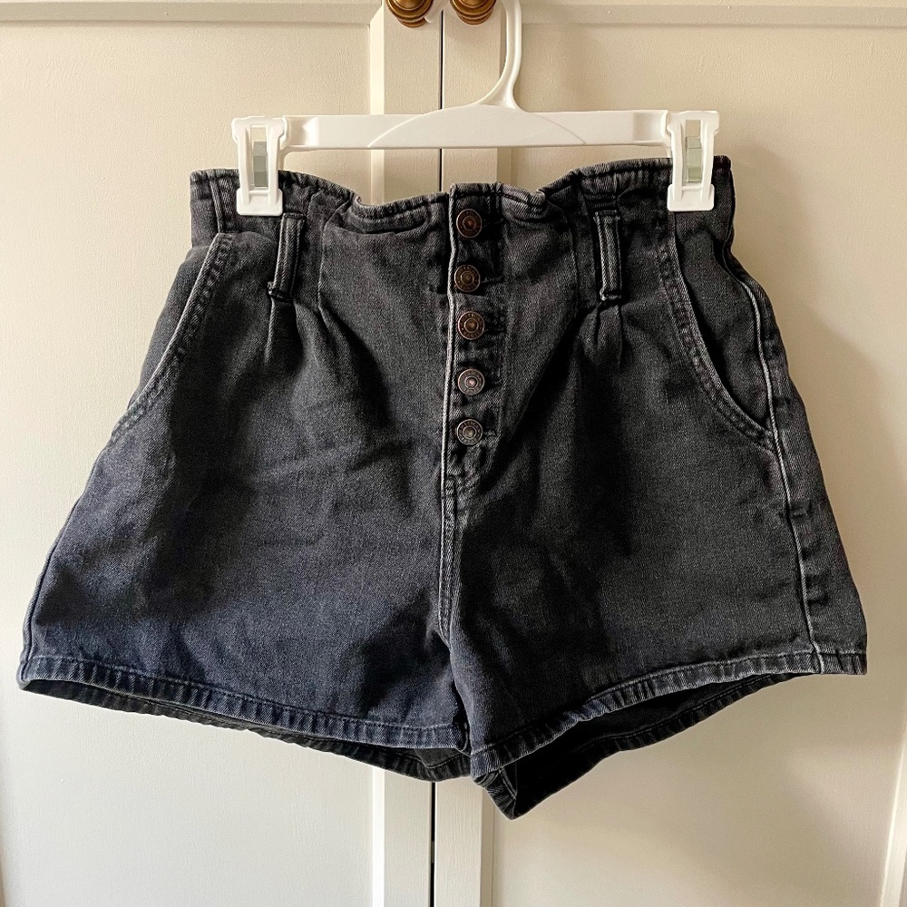 AE Stretch Paperbag Denim Mom Short